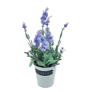 Plantă artificială în ghiveci, lavandă, dimensiuni 28x9 cm, culoare violet