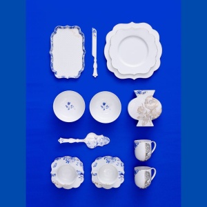 Platou din porțelan, Pip Studio, 26x18cm, colecția Royal White