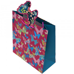 Punga pentru cadouri hartie M BUTTERFLY - Img 3