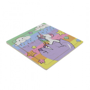 Puzzle lemn unicorn în ou și norișori - Img 2