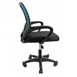 Scaun de birou ergonomic Jumi, mesh respirabil, bază neagră, albastru, reglabil