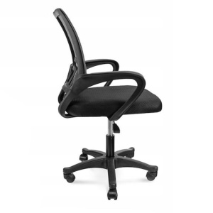 Scaun de birou ergonomic Jumi, mesh respirabil, bază neagră, gri, reglabil