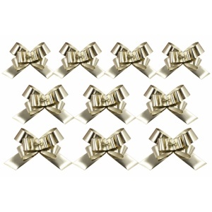 Set 10 funde șampanie, decorative, autoformabile pentru cadouri, metalizate, 50 x 3 cm, Brizzolari