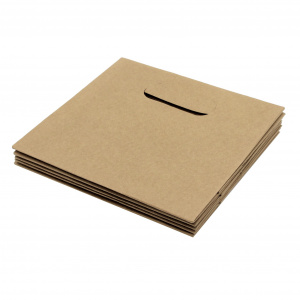 Set 10 pungi cadou kraft 15x14x7cm