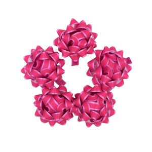 Set 10 steluțe autoadezive, 7 cm, Brizzolari, culoarea roz mat
