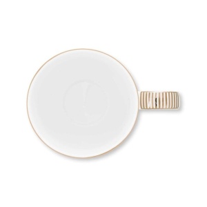 Set 2 căni din porțelan, Pip Studio, Dot Delight White-Gold, 350ml, colecția Dot Delight
