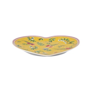 Set 2 farfurii, formă de inimă, Pip Studio, Yellow, 21.5 cm, colecția La Majorelle