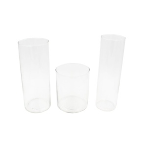 Set 3 vaze decorative, din sticlă, formă cilindrică, Arti Casa