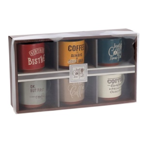 Set 6 căni din ceramică, Siaki Collection, 260 ml