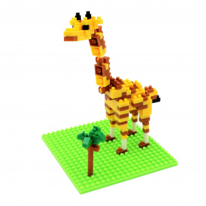 Set construcție Microbricks girafă 176 piese