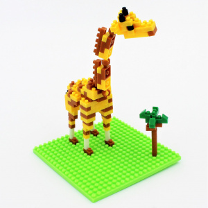 Set construcție Microbricks girafă 176 piese