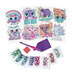 Set creativ 12 stickere strălucitoare cu diamante artificiale – Nebulous Stars, Dazzling Stickers, 7+ ani