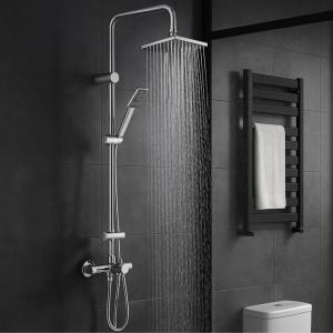 Set de duș de perete fără baterie Rain, crom, Bathroom Solutions