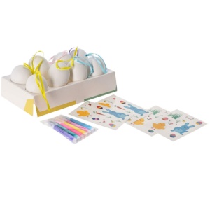 Set Hobby de Paște - 8 ouă decorative cu autocolante și markere