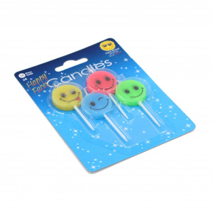 Set lumânări aniversare "Happy faces candles"