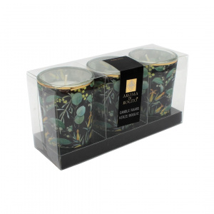 Set lumânări design floral negru 5x6cm - Img 2