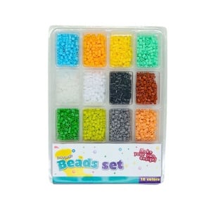 Set Mărgele Termoadezive, Art & Craft – 16 Culori + Foaie pentru Fier de Călcat