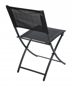 Set mobilier de grădină 3 piese Jumi – masă semicirculară cu blat din sticlă și 2 scaune pliabile