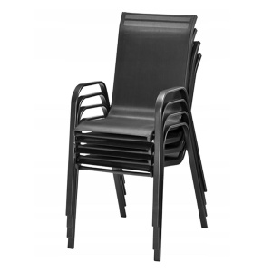 Set mobilier de grădină Jumi, model FIESTA, 2 fotolii suprapozabile și măsuță de cafea