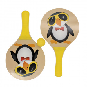 Set palete tenis pinguin pentru plajă