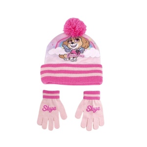 Set pentru copii, cu căciulă și mănuși, personaj Skye, Cerda, one size