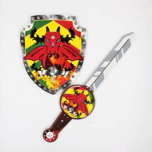 Set sabie și scut, Deluxebase, Animal Armouriez, model dragon