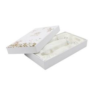 Set tacâmuri copii AZAY ursuleț albastru, linguriță și furculiță, cutie cadou elegantă cu tissue paper, 14.5 cm