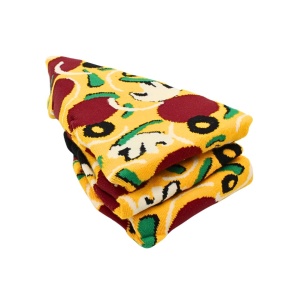 Șosete Funny Pizza NomNom Socks – Șosete Amuzante Unisex, Mărime Universală, Cadou Original