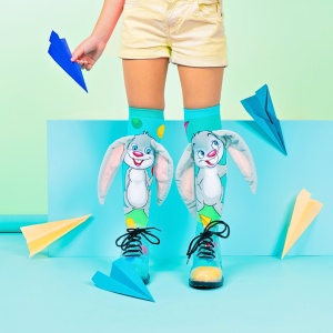 Șosete lungi colorate Madmia pentru băieți Hop Hop Bunny 6-99 ani