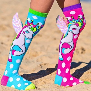 Șosete lungi colorate Madmia pentru fete Flying Unicorn 3-5 ani