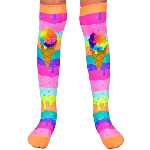 Șosete lungi colorate Madmia pentru fete Ice-cream toddler 3-5 ani