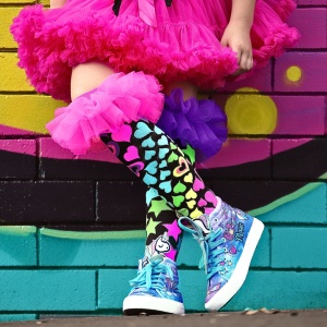Șosete lungi colorate Madmia pentru fete Magic Frills 6-99 ani