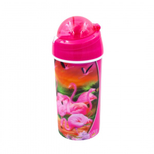 Sticlă apă pentru copii model flamingo 500ml - Img 6