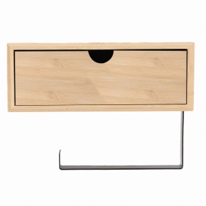 Suport de perete pentru hartie igienica cu recipient, 29x8x13cm