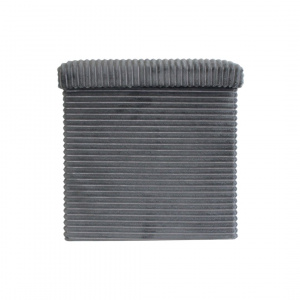 Taburet cu spațiu depozitare 38x38x38 cm reiat mare gri