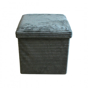 Taburet cu spațiu depozitare 38x38x38 cm reiat mare verzuliu