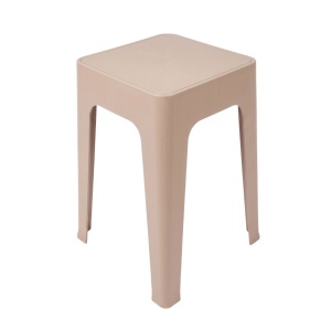 Taburet suprapozabil din plastic, 33x33x47cm, taupe