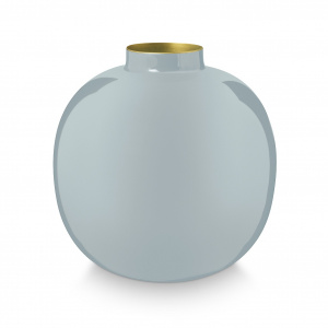 Vază decorativă rotundă, metalică, Pip Studio, 23cm, Light Blue