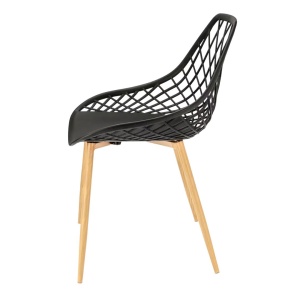 Scaun de grădină ARANDA, Jumi, negru – design modern, rezistent la intemperii
