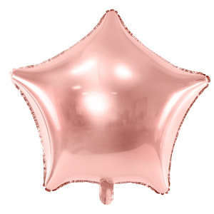 Balon party, model stea, culoarea roz, 48 cm