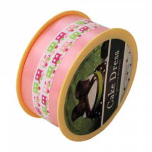 Bandă Decorativă Cake Dress, 45mm, Trenuleț Roz, 20 m - Img 2