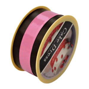 Bandă decorativă Cake Dress, pentru torturi și prăjituri, 4.5cm x 20m, Stripes Roz