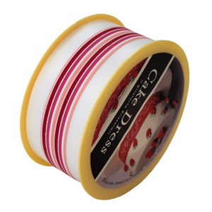 Bandă decorativă Cake Dress, pentru torturi și prăjituri, 4.5cm x 20m, Mini Stripes Roz