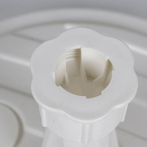 Bază parasolar rotundă, alb – suport umbrelă grădină stabil, pentru terasă și exterior