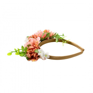 Coroniță păr culoarea crem cu floricele 