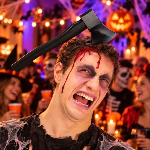 Bentiță pentru Halloween cu topor în cap, Carnival Toys, accesoriu costum
