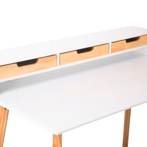 Birou modern Jumi 110x60x90/75 cm – design scandinav, funcționalitate și eleganță naturală