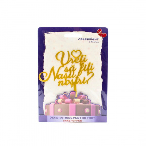 Cake Topper tort Vreți să fiți nașii nostri? - Img 2
