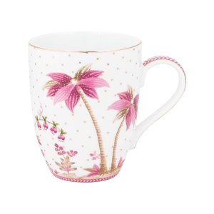 Cană din porțelan, colecția Jolie, Dots Gold Pink, 350 ml, Pip Studio