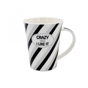 Cană din porțelan "Crazy and I like it"